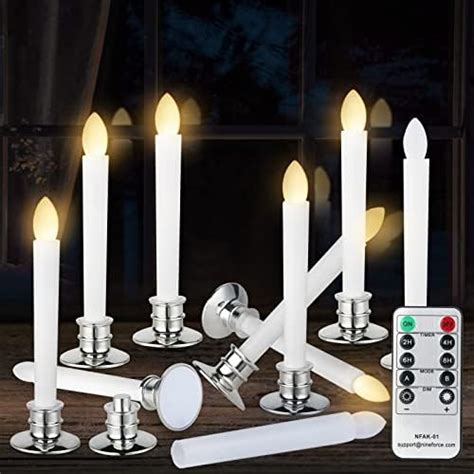 Celebrationlight Window Candles With Remote And Timers Battery Operated Taper Candles