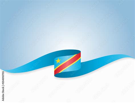 Congolese flag wavy background layout. Vector illustration. Stock ...