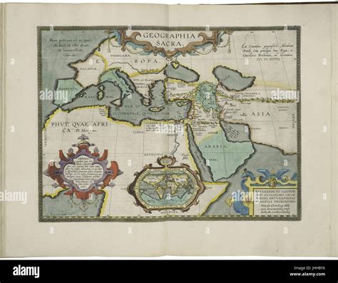 Mappa Della Sacra Geografia Di Abraham Ortelius Foto Stock Alamy