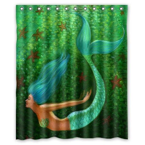 Underwater World Ocean Deep Sea Beautiful Mermaid 60 W X72 H Inch