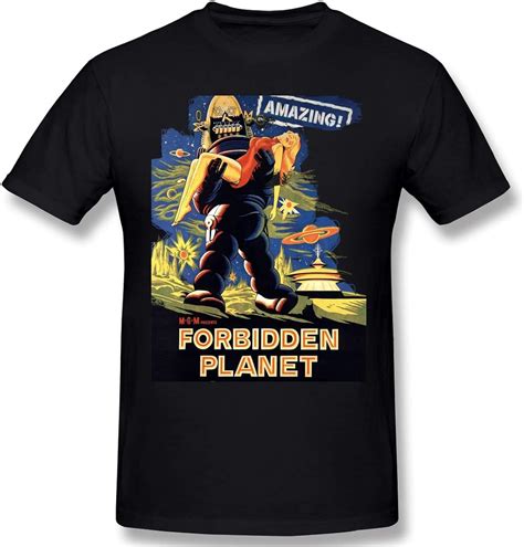 Forbidden Planet In Cinemascope Mens Fashion Round Neck Short Sleeve T