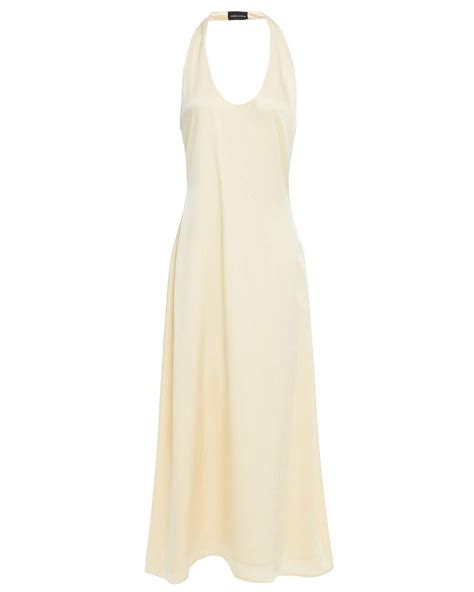 Magda Butrym Lausanne Open Back Silk Cady Halterneck Midi Dress In