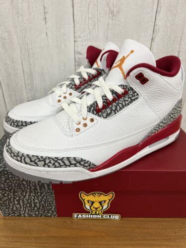 Buy Air Jordan 3 Retro Cardinal Red Mens Ct8532 126 Gs 398614 126