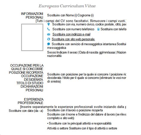 Free 6 Sample Europass Curriculum Vitae Templates In Pdf Ms Word