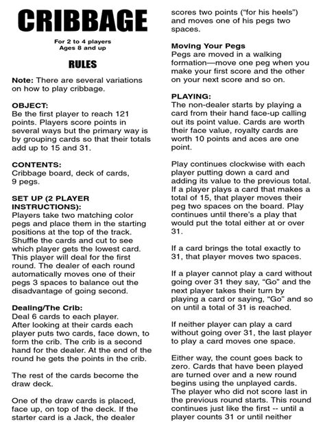 Cribbage Rules | PDF