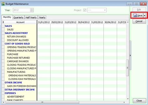 Maintain Budget Estream Software