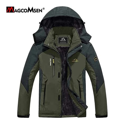 Magcom Sen Winter Herren Parkas Dicke Fleece Warme Ski Wander Jacken