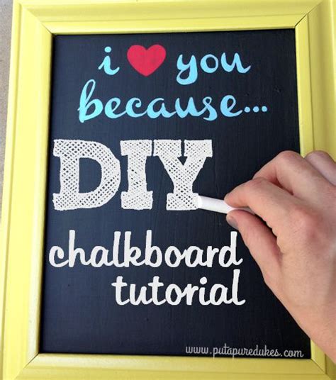 Put Up Your Dukes I Love You Because Chalkboard Tutorial Craft