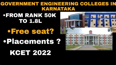 TOP GOVERNMENT ENGINEERING COLLEGES IN KARNATAKA 2022 GOV ENGINEERING