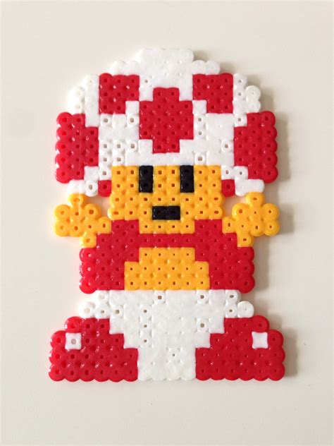 Toad From Super Mario Bros Fuse Bead Pixel Art Etsy