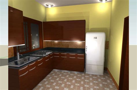 3D drawing of the kitchen - Cadbull