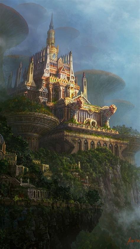 Castle Fantasy Castles Pixiv World Hd Phone Wallpaper Peakpx