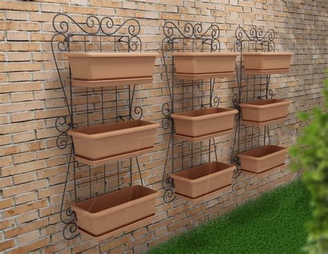 Super Kit Jardim Horta Vertical Suspenso Ferro Unid 60x120 R 433 00