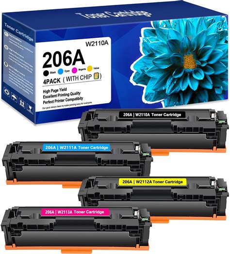 206a Toner Cartridges Set With Chip Compatible For Hp