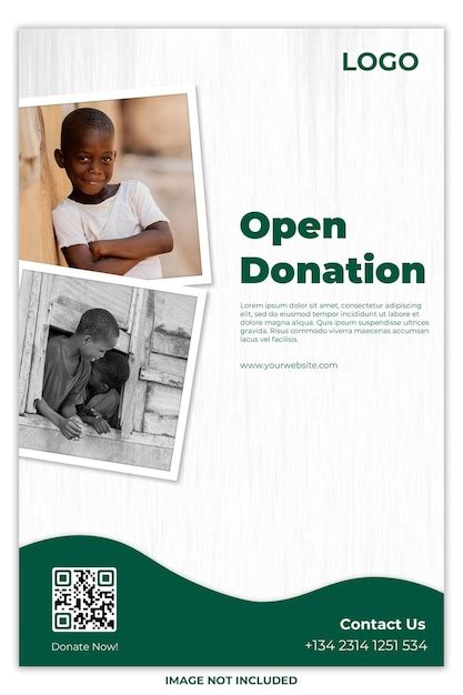 Premium PSD Donation Charity Social Media Poster Template