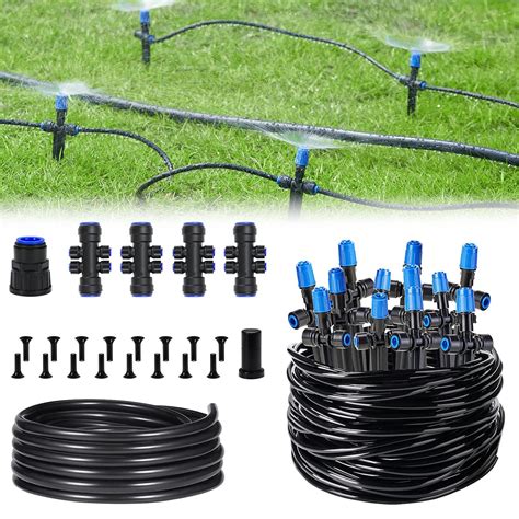 Hiraliy Ft Quick Connect Drip Irrigation Kit With Adjustable Fan