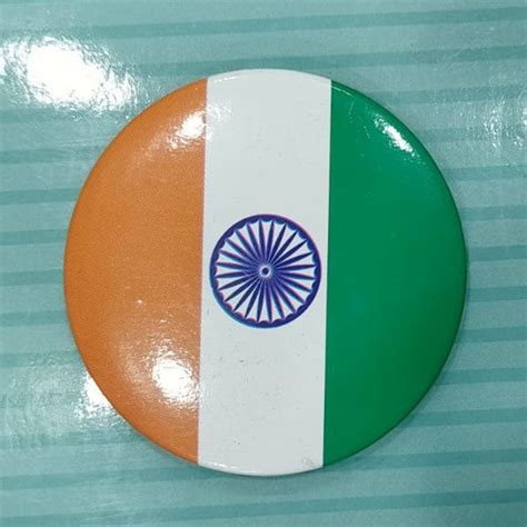 Round Indian Flag Pin Badge For Promotional Size 2 5 Inch At Rs 2 5