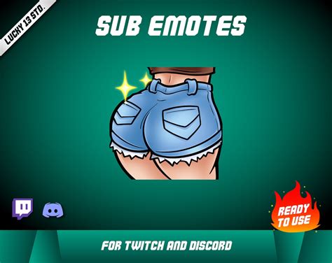 Booty Twitch And Discord Emotes For Streamers For Streaming Etsy UK