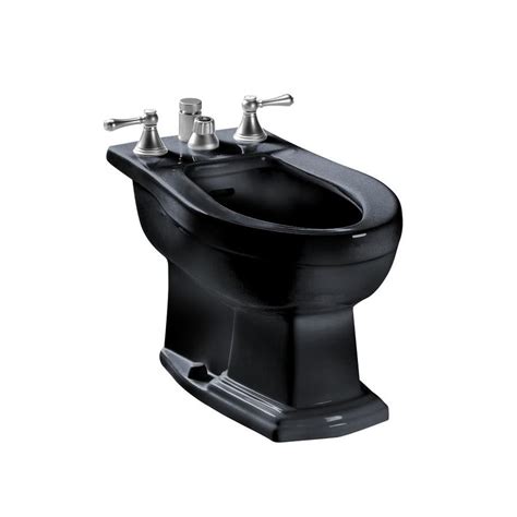 Toto Clayton 15 In H Ebony Elongated Bidet At