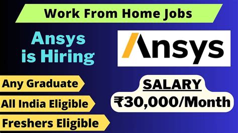 Ansys Recruitment 2023 Salary ₹30000month Freshers Any Graduate Latest Jobs 2023 Youtube