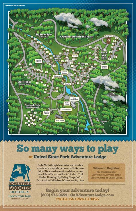 Park Map Unicoi State Park And Lodge Helen Ga