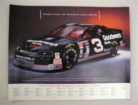 Sell 1995 CHEVROLET MONTE CARLO DALE EARNHARDT 3 NASCAR POSTER