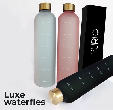 Innovaland Luxe Motivatie Waterfles Wit Liter Drinkfles Waterfles