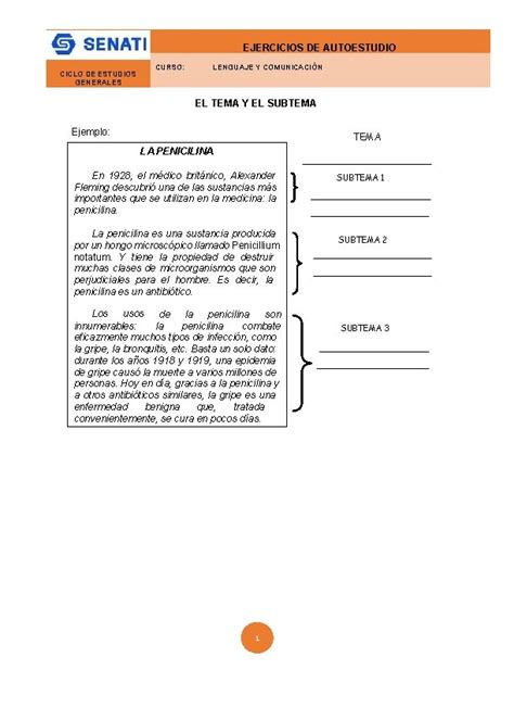 Ejercicios De Autoestudio Ciclo De Estudios Generales Curso