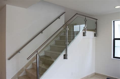 Interior Glass Railing Systems Modern Staircase Miami By DTC