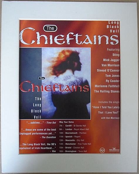 The Chieftains The Long Black Veil Music Press Poster Etsy