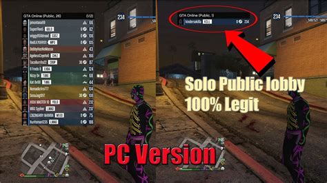 GTA How To Get SOLO Public Lobby PC Version YouTube