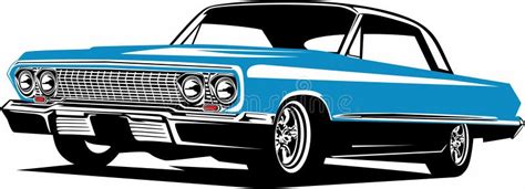 Chevrolet Impala Lowrider Stock Vector Illustration Of Revival 16095881