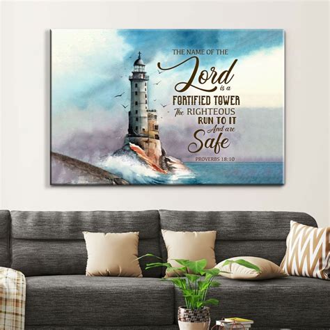 The Name Of The Lord Is A Fortified Tower Proverbs 1810 Wall Art