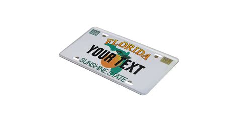 (Customizable) Florida License Plate | Zazzle