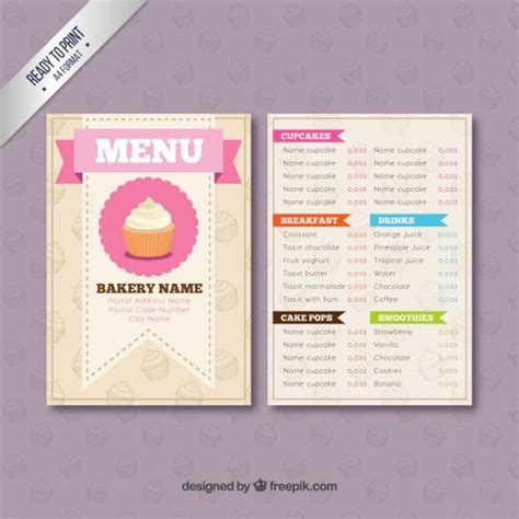 Design Bakery Menu Design | ubicaciondepersonas.cdmx.gob.mx