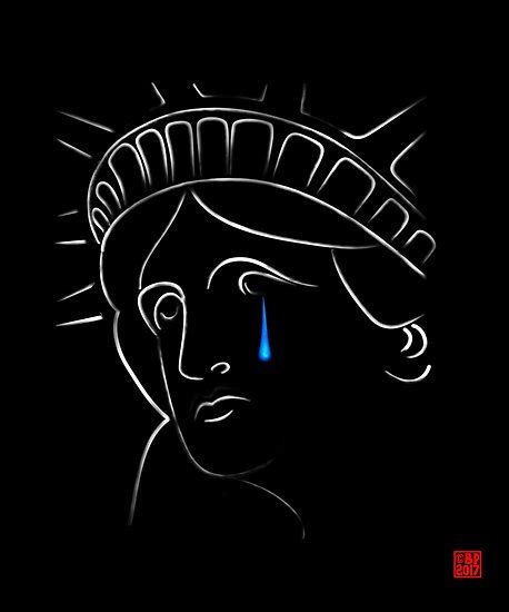 Statue Of Liberty Crying Drawing at PaintingValley.com | Explore collection of Statue Of Liberty ...