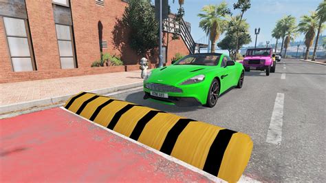 Cars Vs Massive Speed Bumps 6 YouTube