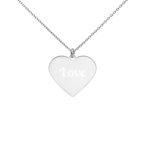 #personalizeIT | Engraved Silver Heart Necklace | Custom collection