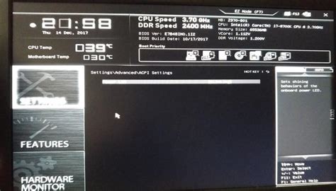 Boot BIOS ACPI Error Message When Installing OS On MSI Z370 A PRO