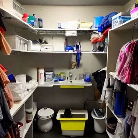 A Very Cluttered Janitors Closet Full Of Cleaning Stable Diffusion