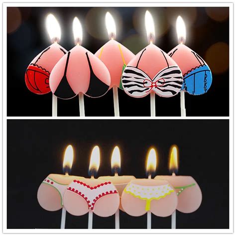 5PCS Sexy Bikini Candle Birthday Cake Candles Wedding Cake Candle