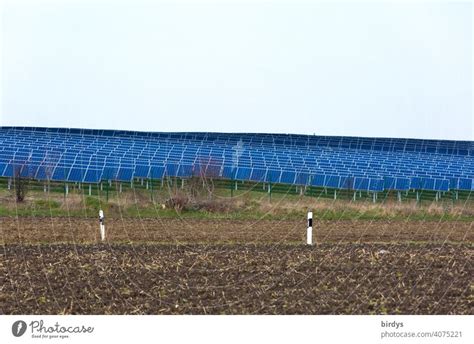 Eine Fl Che Von Vielen Photovoltaikmodulen Solarpark Solar