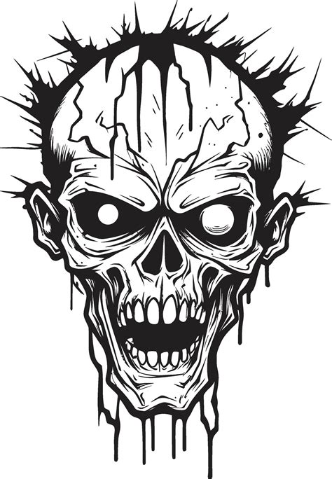 Zombies Mania Crazy Skull Icon Zombies Riot Vector Design 35010102