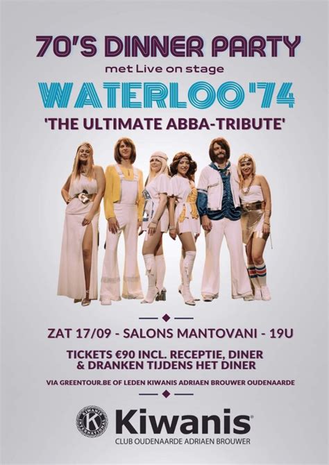 70s Dinner Party Opbrengst Adriaen Brouwer Kiwanis Oudenaarde