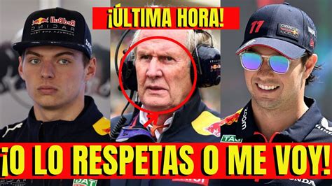 Max Verstappen Enfrenta A Due O De Red Bull En Defensa De Sergio Checo