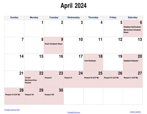 Hebrew Calendar April 2024 Brier Claudia