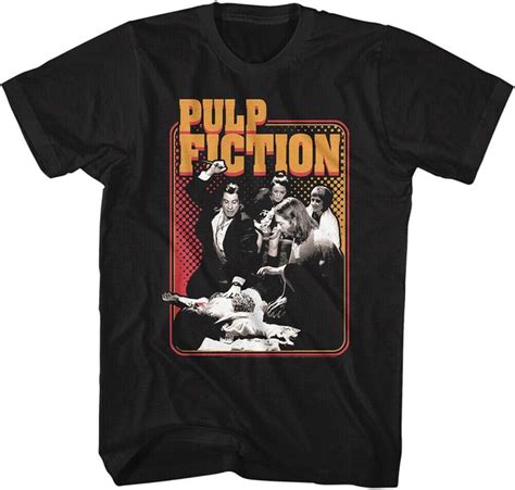 Pulp Fiction T Shirt Graphic Printed Top Tee For Men Black S Uk Clothing