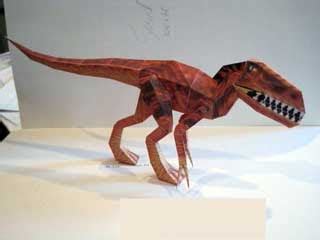 Tomb Raider Papercraft Red Velociraptor Paperkraft Net Free