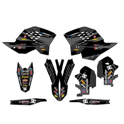 Exc F Mayhem Black Senge Graphics Kit Compatible With Ktm Ebay