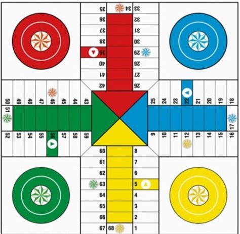 Tablero Parchís Ludo Para Imprimir En Papel Juego De Mesa Meses sin